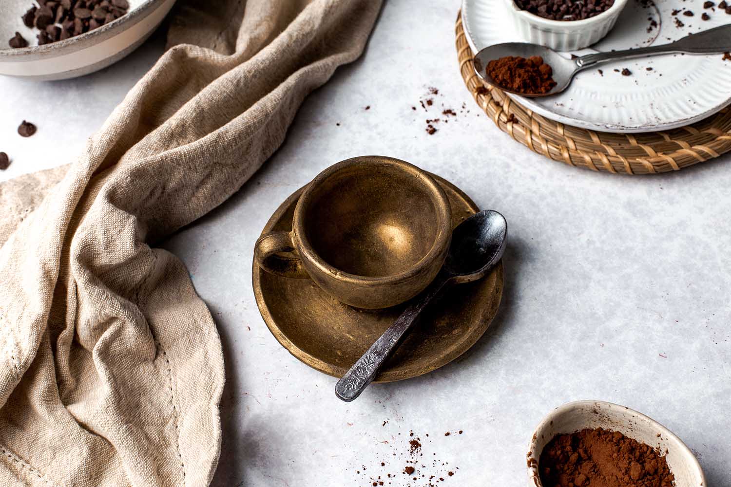 Teaspoon, Cup & Saucer Detail